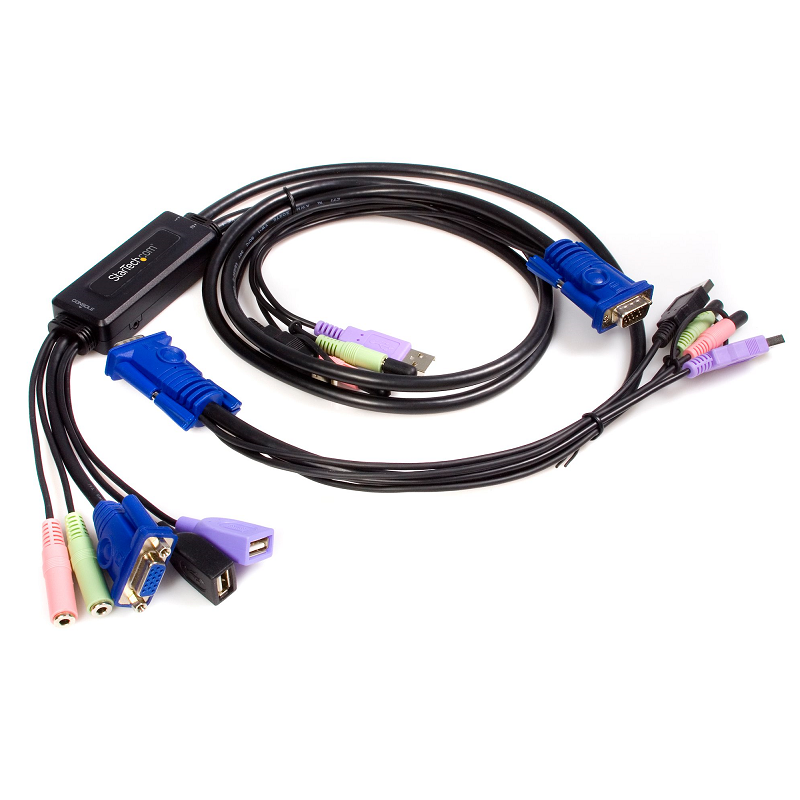 You Recently Viewed StarTech SV215MICUSBA 2 Port USB VGA Cable KVM Switch with Audio Image